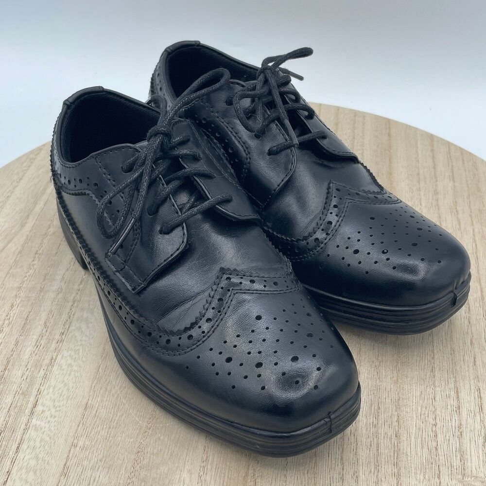 Boy's Formal Deer Stags Lace Up Dress Shoes Ace 13.5 Wedding Church